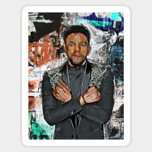 chadwick boseman pop art Sticker